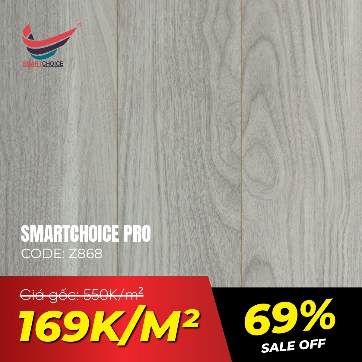 Sàn gỗ xương cá SmartChoice Pro 12mm Z868 Sàn gỗ xương cá SmartChoice Pro 12mm Z868